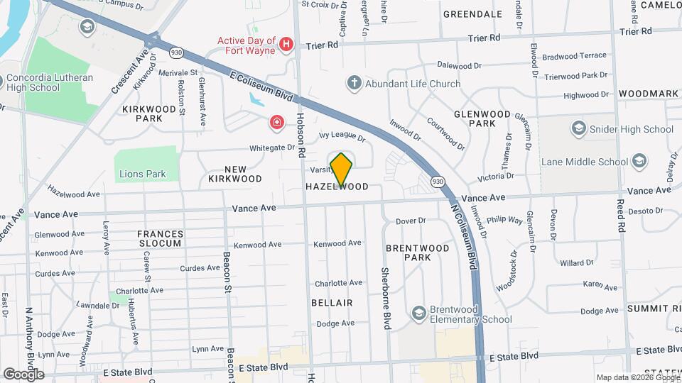 3360 Eastwood Dr Map and Location Details