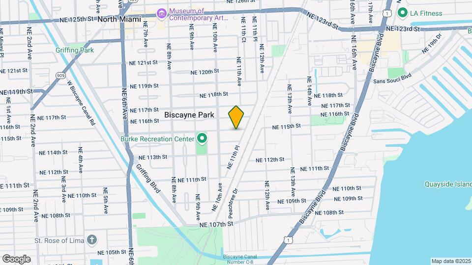 1100 NE 115th St-Unit -0 Map and Location Details