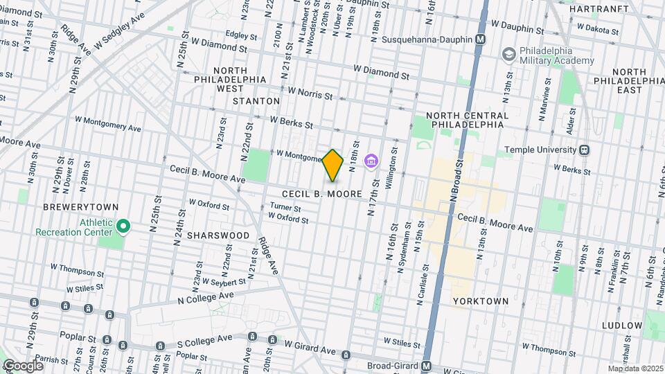 1702 N Gratz St Map and Location Details
