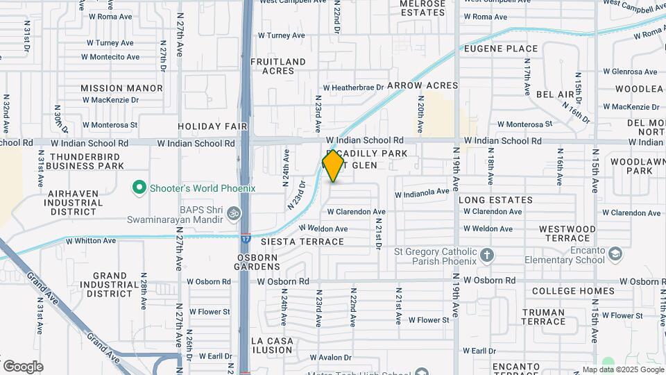 3835 N 23rd Ave Mapa y Detalles de la Ubicación