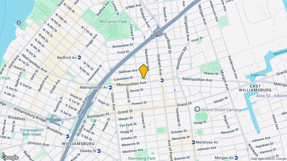661 Metropolitan Ave Map and Location Details
