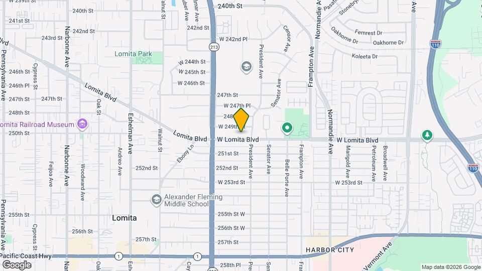 1615 Lomita Blvd Map and Location Details