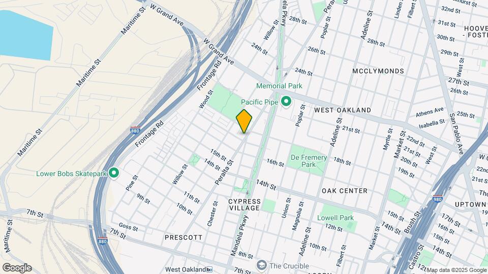 1709 Peralta St Map and Location Details