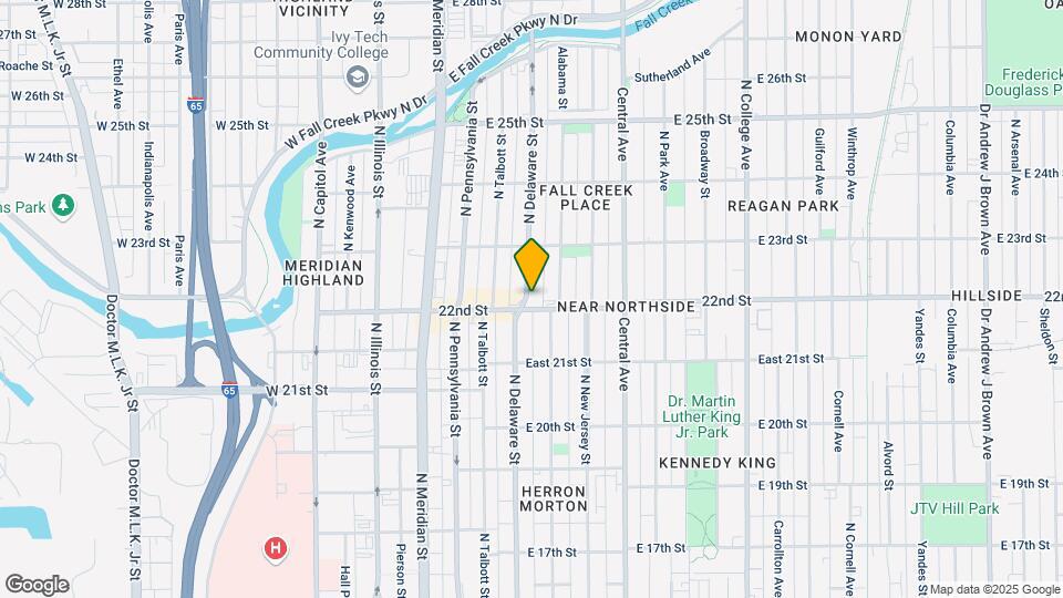 2205 N Delaware St Map and Location Details