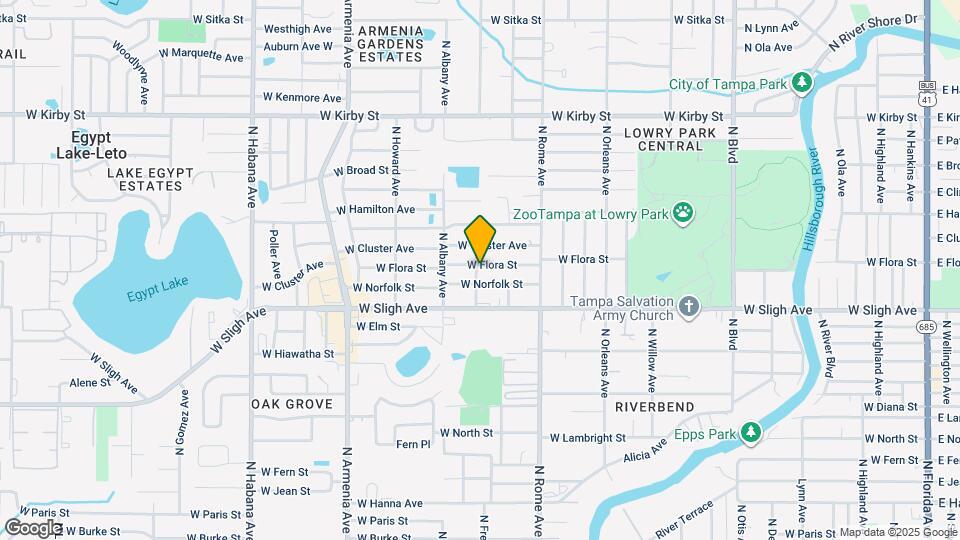 1816 W Flora St Map and Location Details