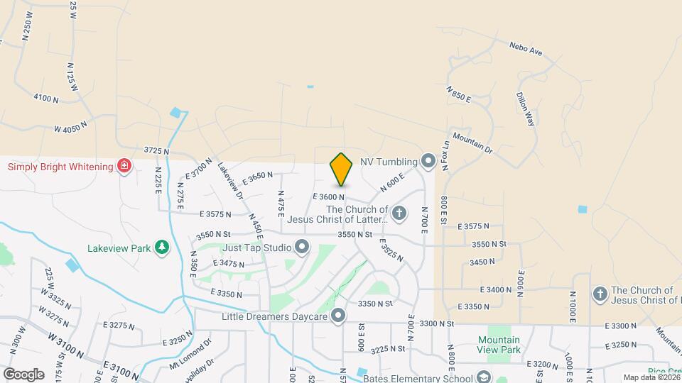 570 E 3600 N Map and Location Details