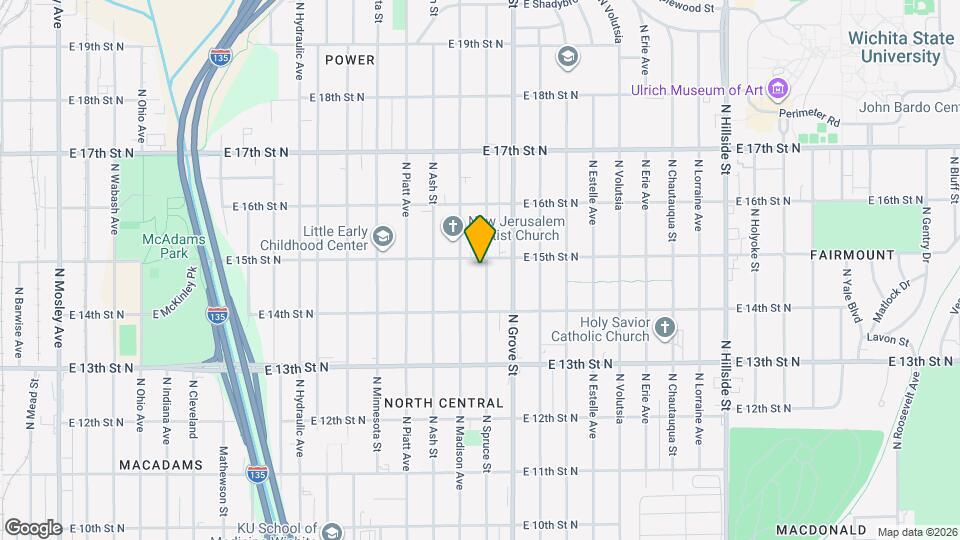 1543 N Spruce St Map and Location Details