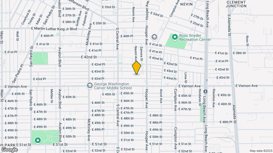 1215 E 43rd Pl Map and Location Details