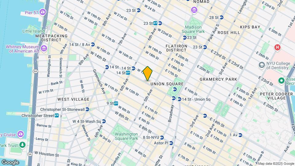 Parker Gramercy Mapa y Detalles de la Ubicación
