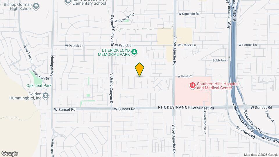 9623 W Post Rd Map and Location Details