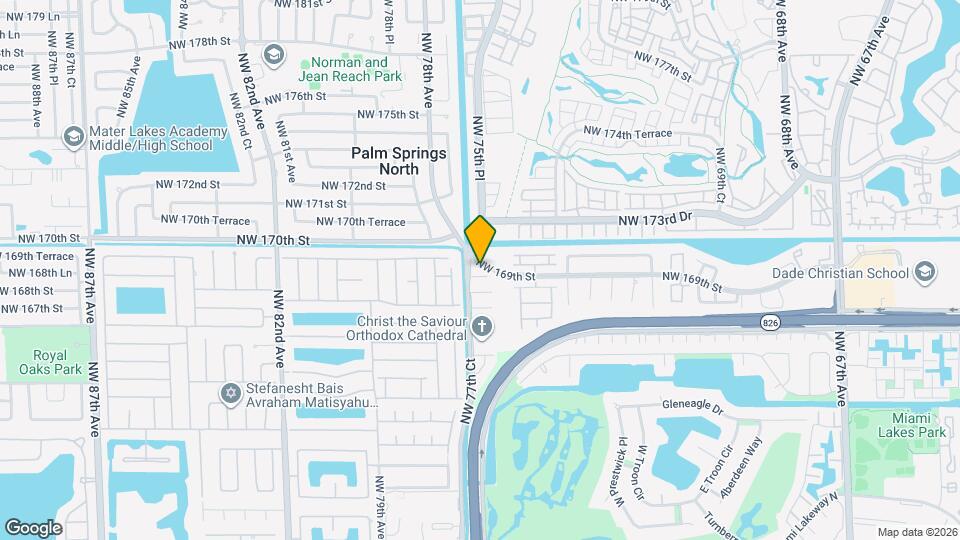 7651 NW 168th Terrace Mapa y Detalles de la Ubicación