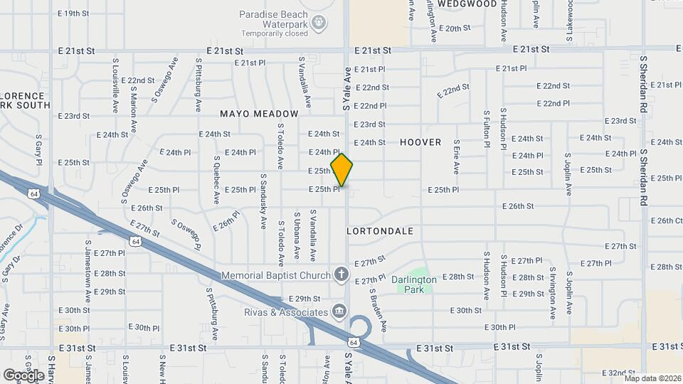 4828 E 25th Pl Map and Location Details