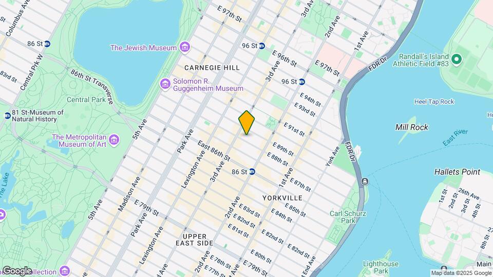 209 E 88th St Map and Location Details
