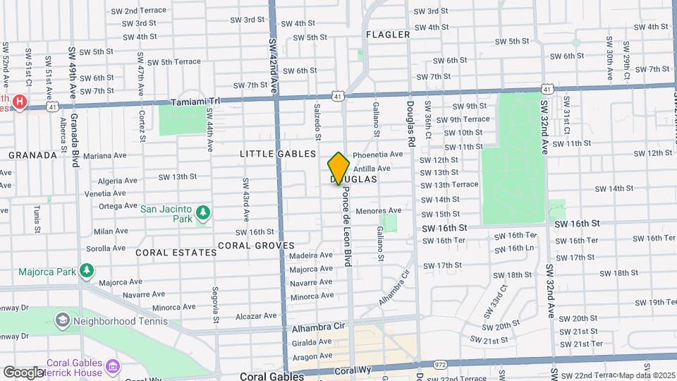 1300 Ponce de Leon Blvd Map and Location Details