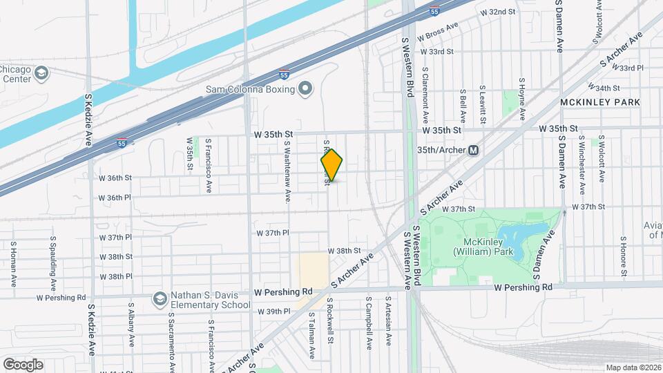 3619 S Rockwell St Map and Location Details