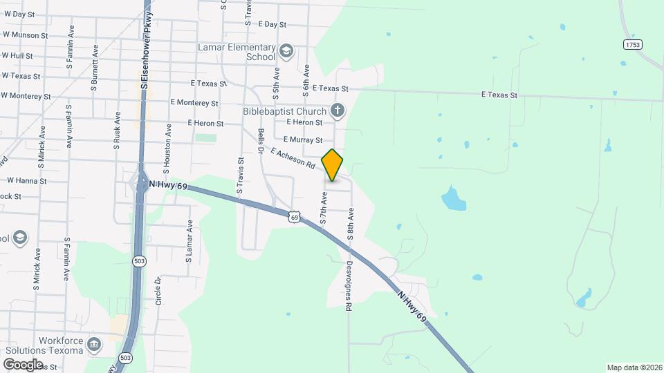 705 E Hanna St Map and Location Details