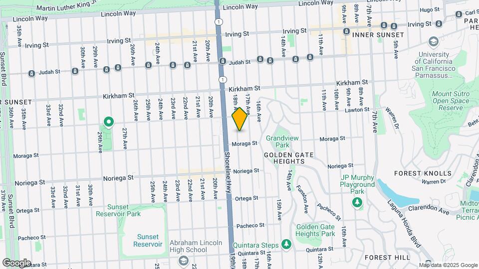 1668 18th Ave Map and Location Details