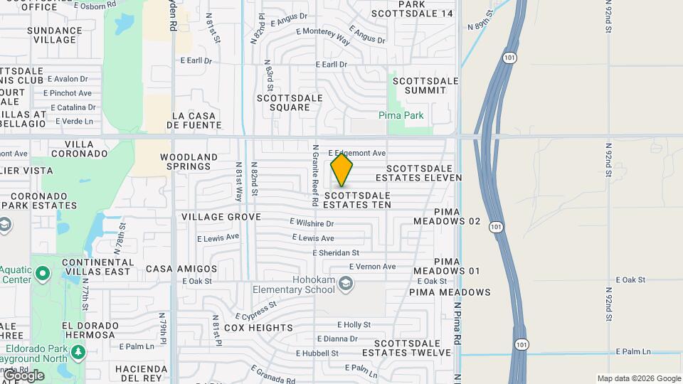 8436 E Cambridge Ave Map and Location Details