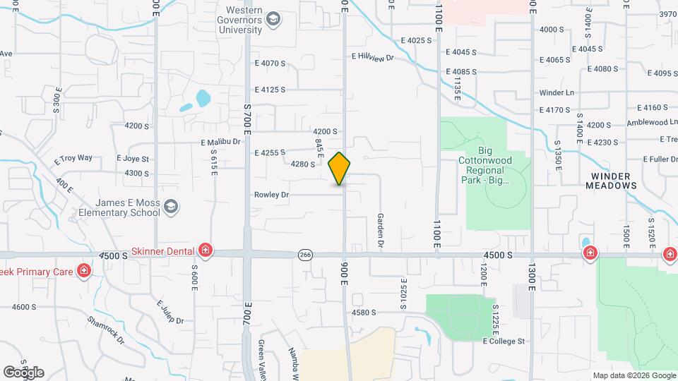 4326 S 900 E Map and Location Details