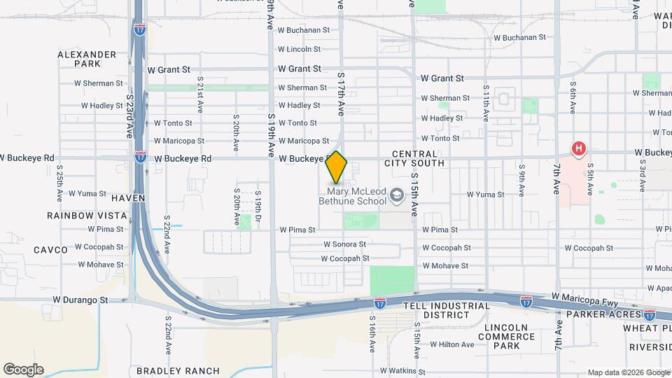 1708 W Yuma St Map and Location Details