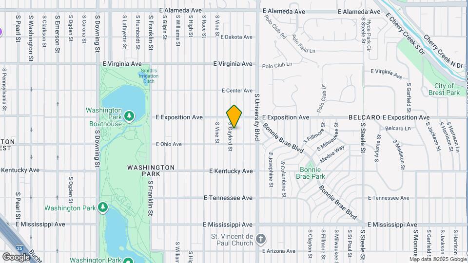 750 S Gaylord St Map and Location Details