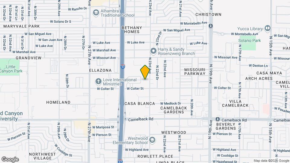 2302 W Colter St Mapa y Detalles de la Ubicación