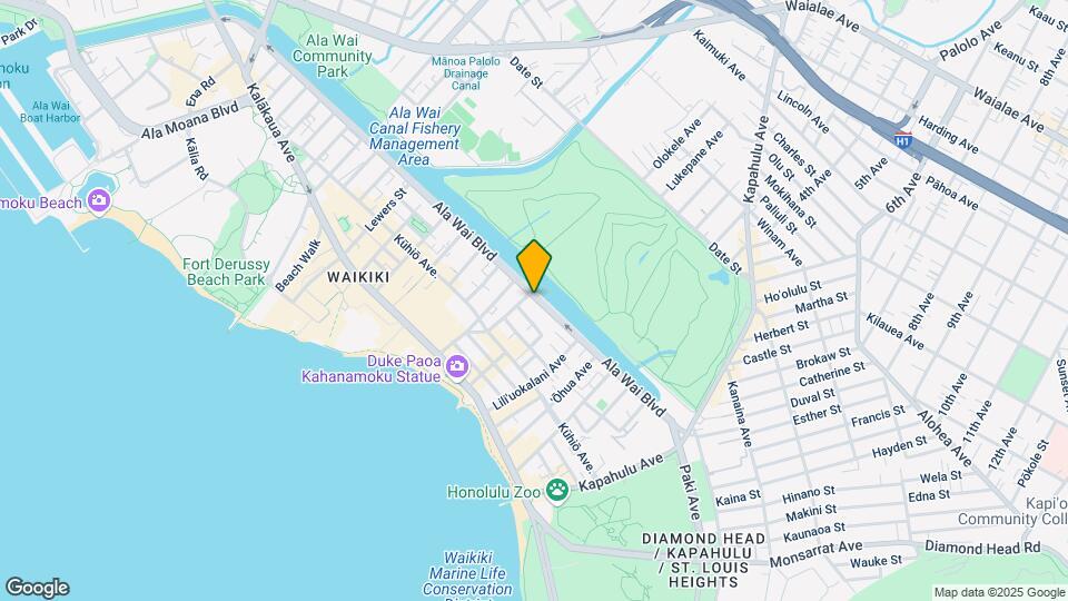 Ala Wai House Mapa y Detalles de la Ubicación