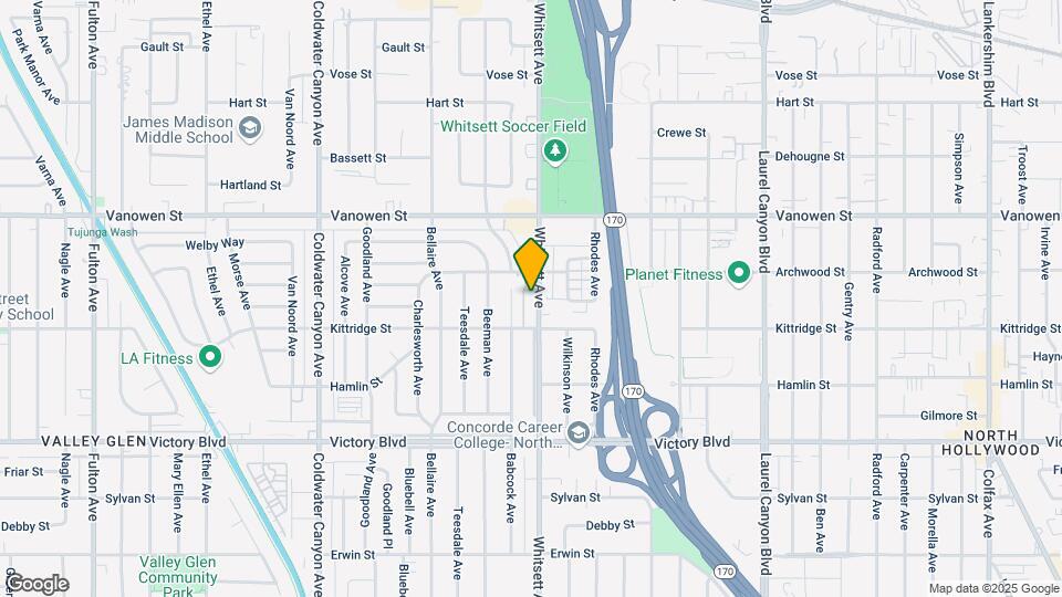 6633 Whitsett Ave Mapa y Detalles de la Ubicación