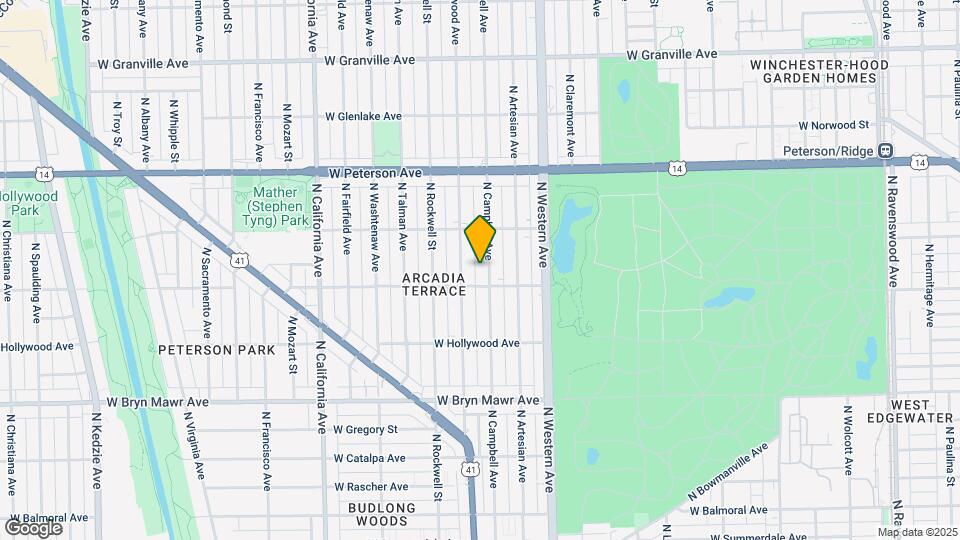 5814 N Campbell Ave Map and Location Details