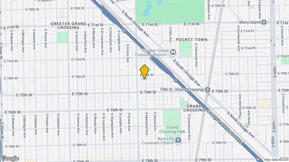 7414 S Maryland Ave, Unit 2 Map and Location Details