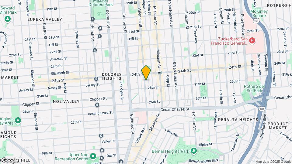 1359-1363 Valencia St Map and Location Details