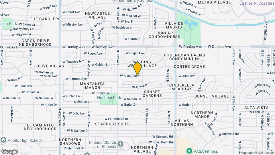 3707 W Alice Ave Map and Location Details