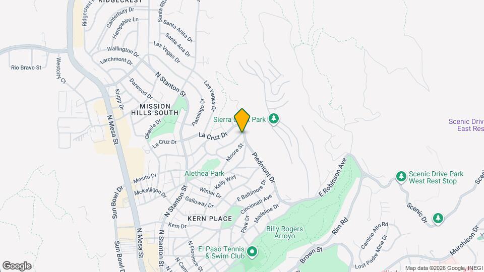 1222 Mesita Dr Map and Location Details