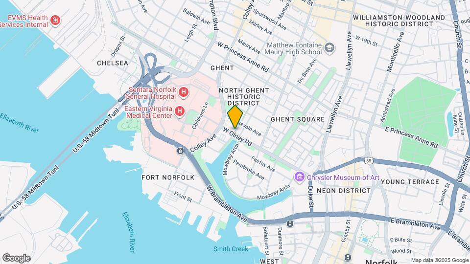 600 W Olney Rd, Unit 202 Mapa y Detalles de la Ubicación