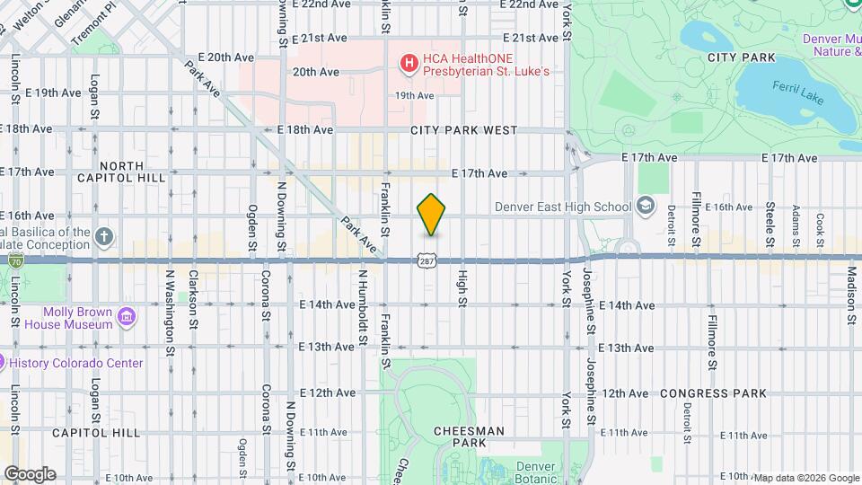 1533 N Williams St Map and Location Details