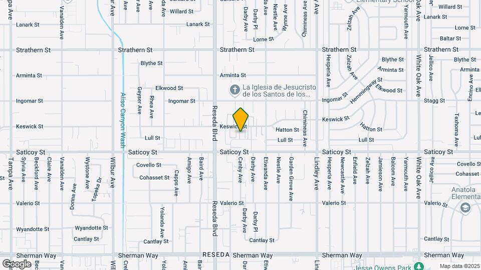 18410 Keswick St Map and Location Details
