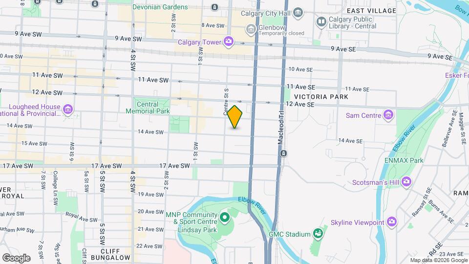 112-214 14 Ave SE Map and Location Details