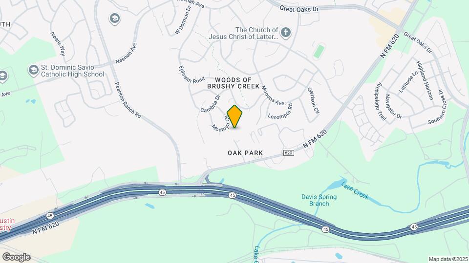 15405 Montoya Cove Map and Location Details