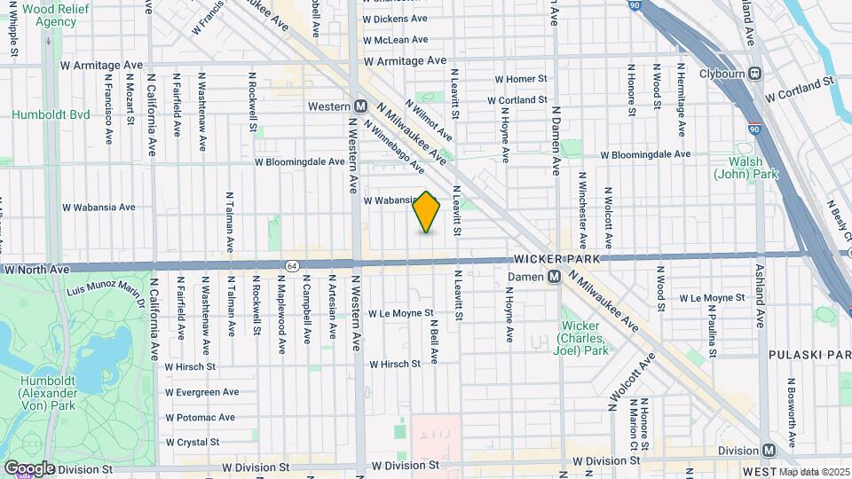 1628 N Bell Ave Map and Location Details