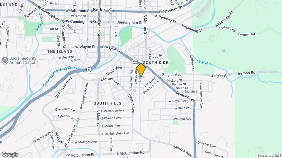 301 Brown Ave Map and Location Details