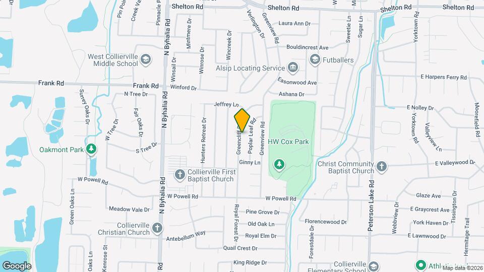 964 Greencliff Rd Map and Location Details