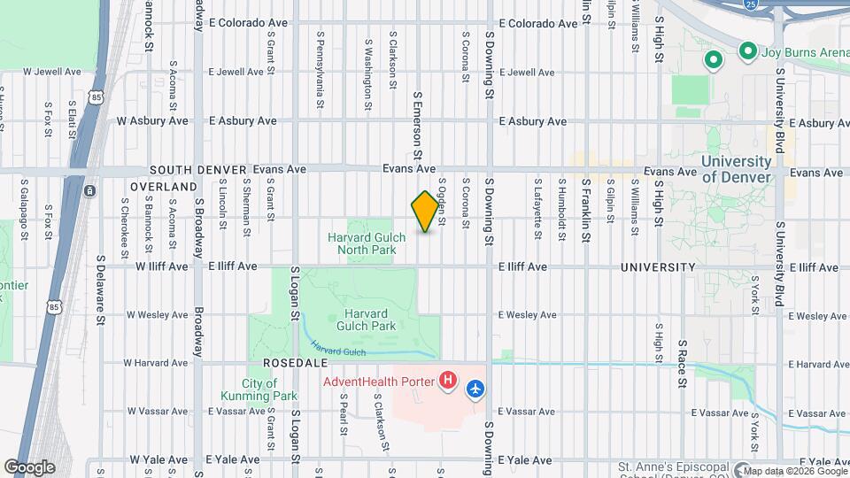 2240 S Emerson St Map and Location Details