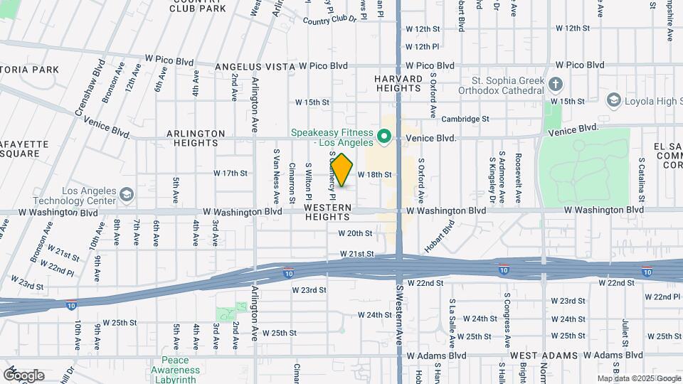 1830 S Gramercy Pl Mapa y Detalles de la Ubicación