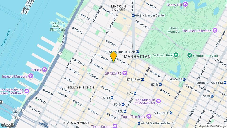 352 W 56th St Mapa y Detalles de la Ubicación