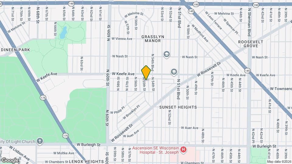 3438 N 55th St Map and Location Details