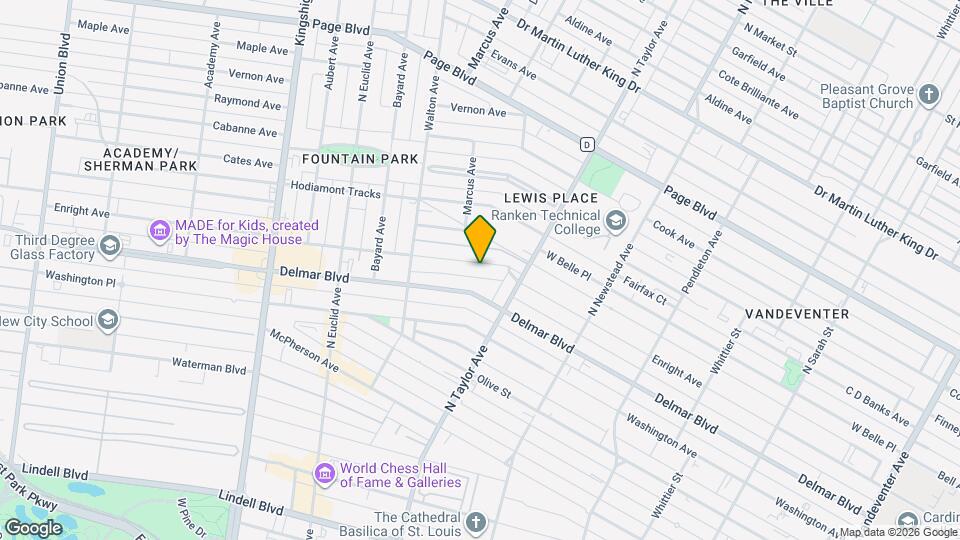 4550 Enright Ave Mapa y Detalles de la Ubicación