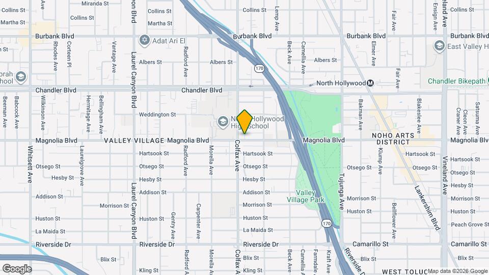11677 Magnolia Blvd Map and Location Details