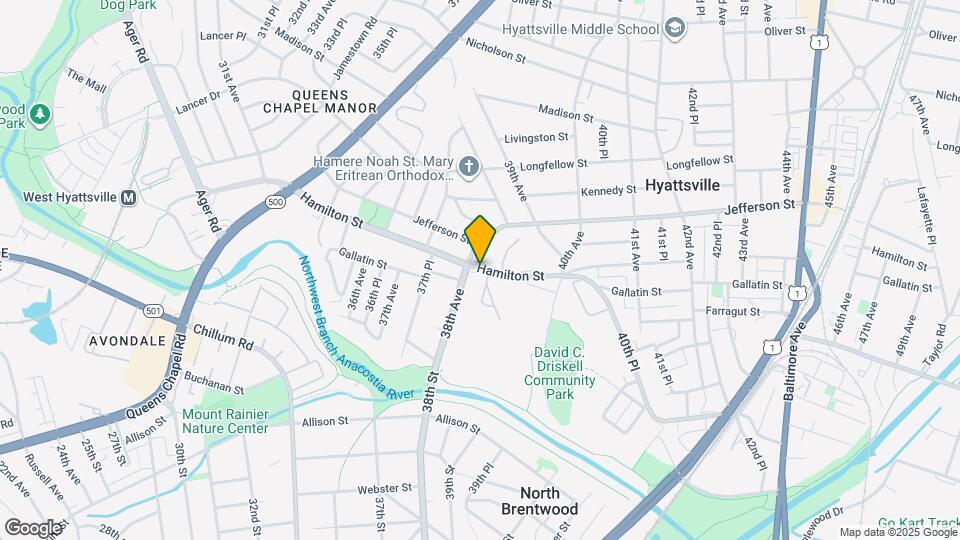 3821 Hamilton St Map and Location Details