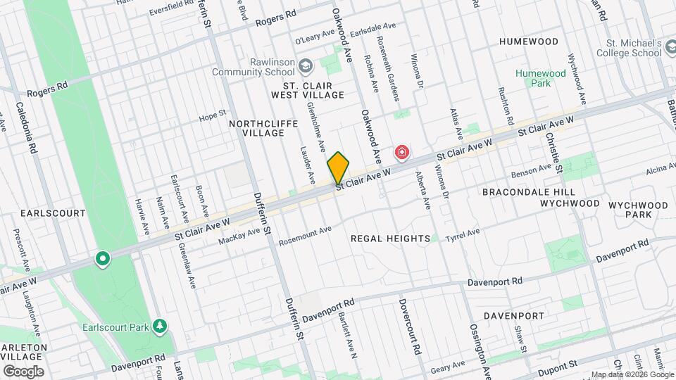 1033 St Clair Av W Map and Location Details