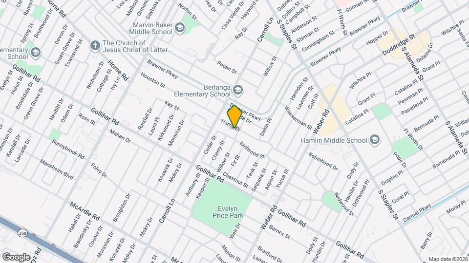 3637 Harris Dr Map and Location Details